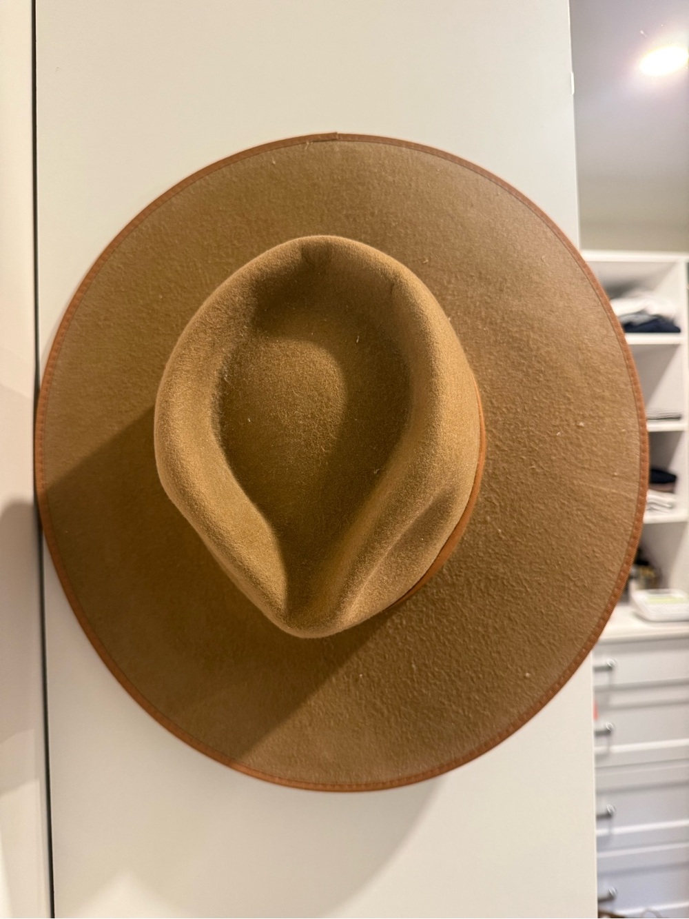 Lack Of Color Tan Wool Wide Brim Fedora